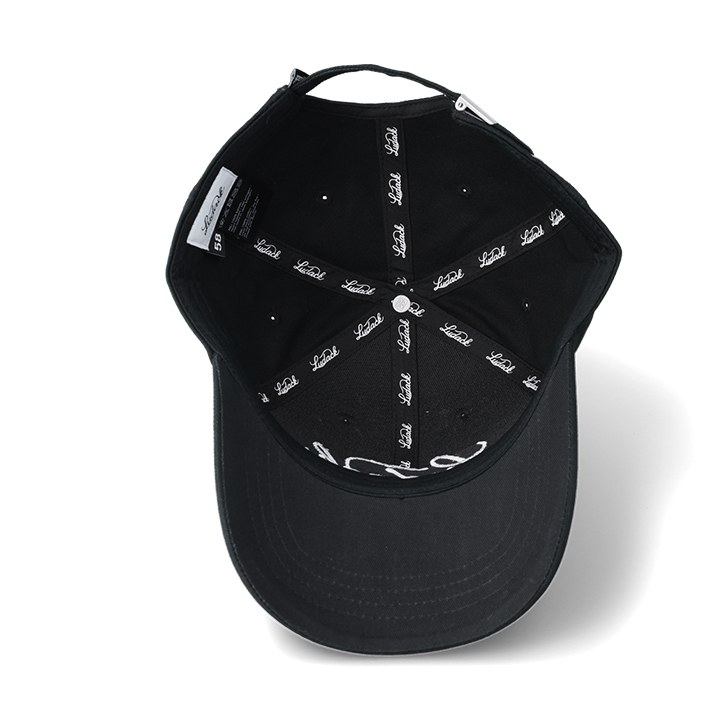 Zwarte Ludack cap binnenkant